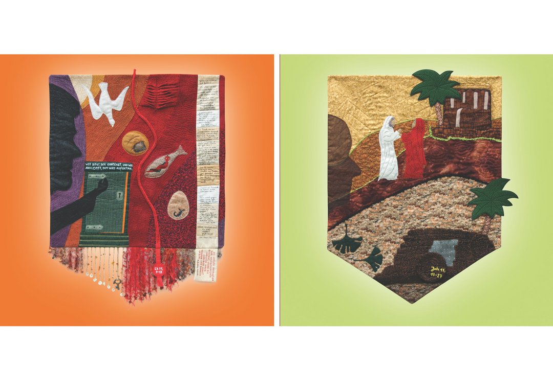 Zwei Quilts mit Bibelszenen