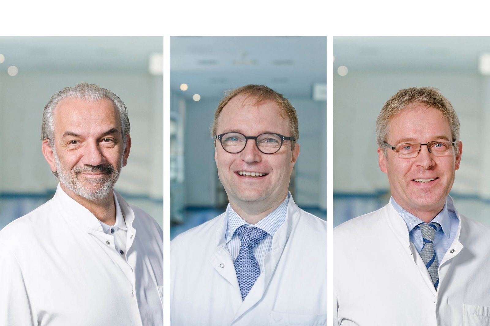 Ihre Ansprechpartner im Lungenzentrum (v. l.): Prof. Dr. Peter Feindt, Dr. Andreas Gröschel und Dr. Georg Hülskamp.